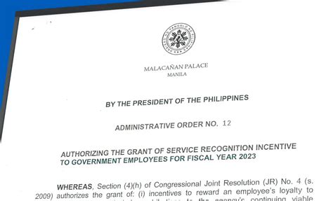 Service recognition incentive for government employees this 2023.